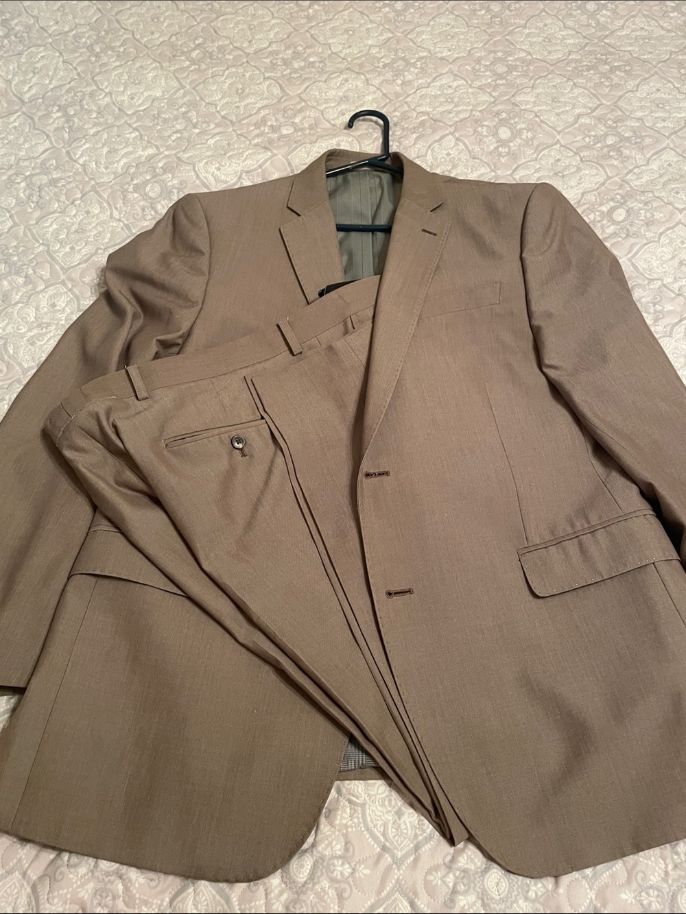 jf j.ferrar Slim Fit Tan Suit